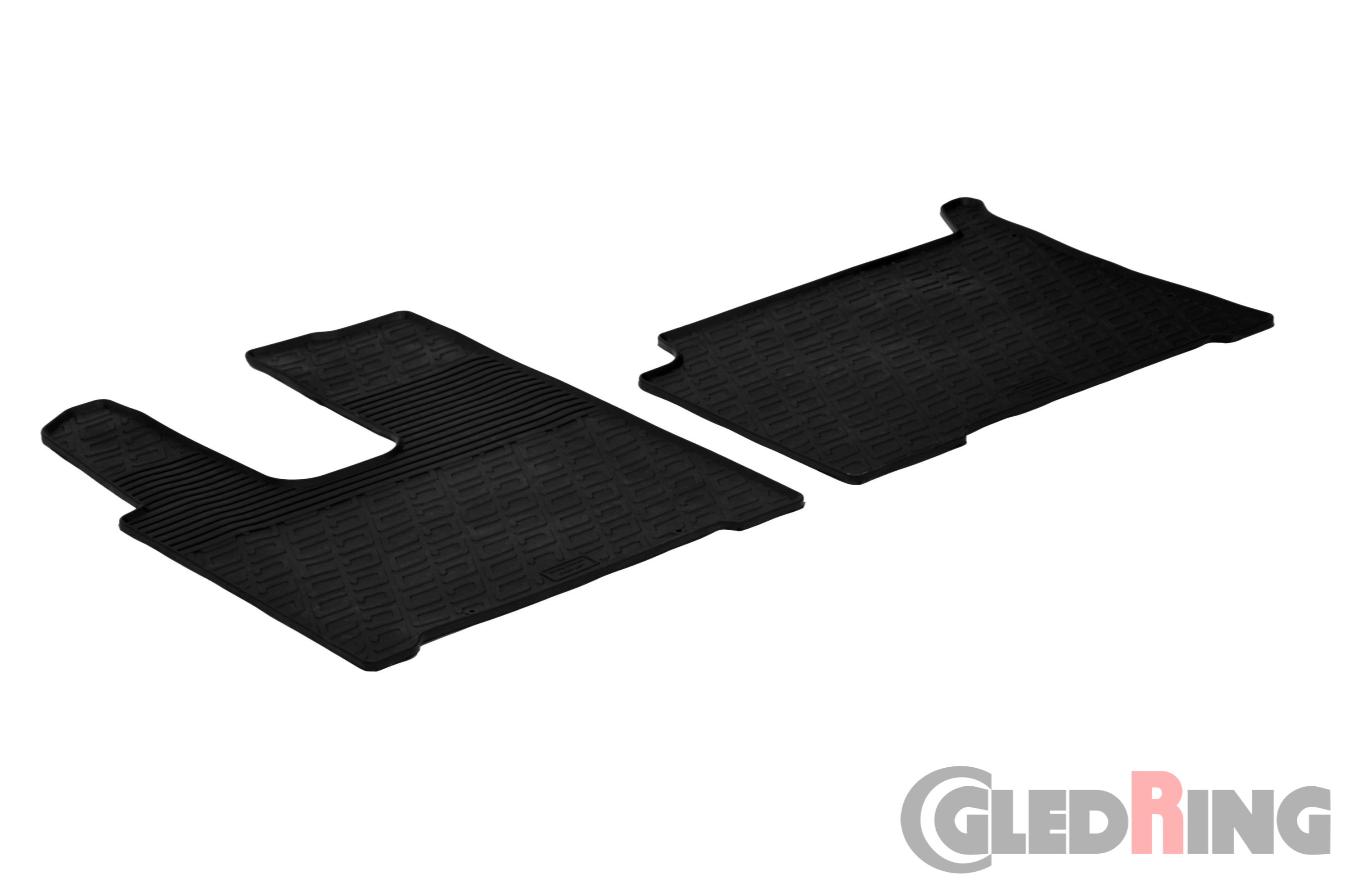 Original Gledring Passform Fußmatten Gummimatten 2 Tlg. - MERCEDES-BENZ Transporter und LKW Actros 11/2011->